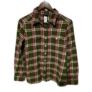 Women's Patagonia Green Flannel Shirt Size 6
